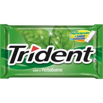 CHICLE TRIDENT YERBA BUENA...